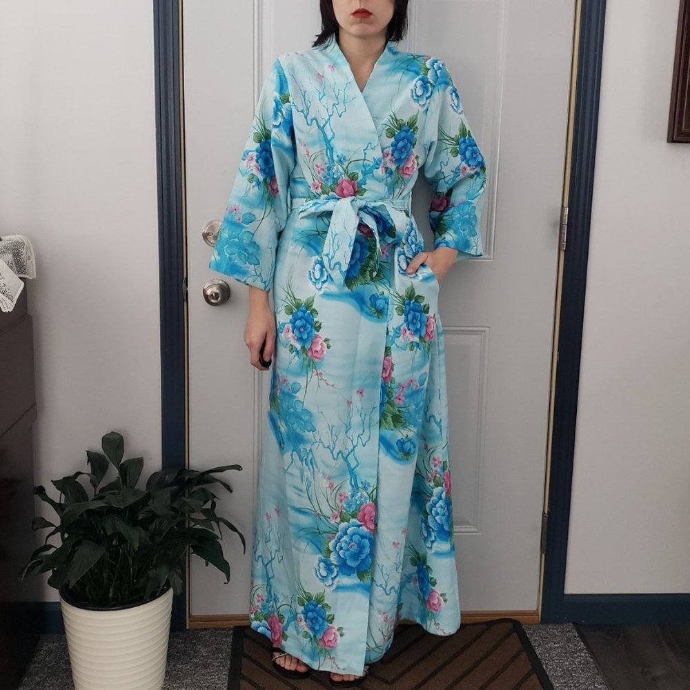 80s Blue Hawaiian Robe